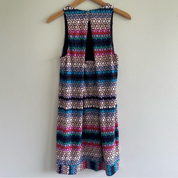 Trina Turk Signed Macee Stained Glass Print Sleeveless Dress Size 6 - Picture 3 of 10